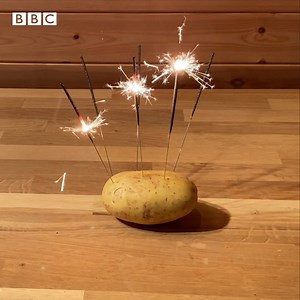 Nothing says New Year like some sparklers in a potato… 🤪 ⚠️ WARNING: DO NOT TRY THIS AT HOME ⚠️ | BBC One