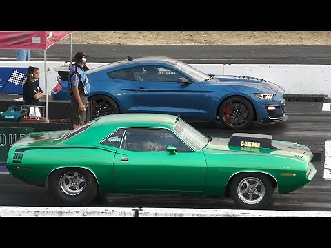 Old vs New Muscle Cars drag racing #musclecars #shelbygt500 #dragracing