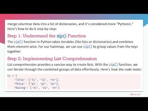 Transforming a Hashmap in Python: The Efficient Way to Embed Column Values