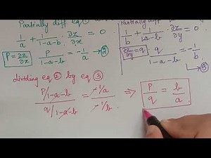 formation of pde by elimination of arbitrary constants|| partial differential equations