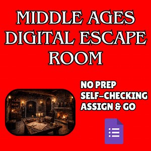Middle Ages Digital Escape Room Medieval Europe Breakout Room 4th 5th 6th 7th