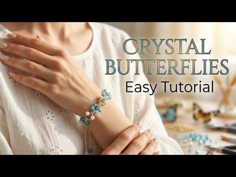 🦋 You Won’t Believe This Stunning Macramé Butterfly Bracelet with Crystals! | DIY Tutorial