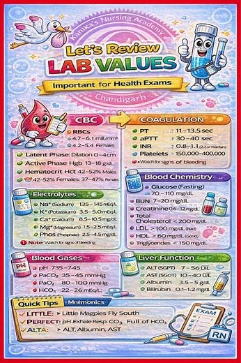 LET'S REVIEW LAB VALUES