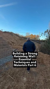 Building this retaining wall starts with proper grading, the right wall blocks with ridges for stability, and making sure the slope and drainage are dialed in.#RetainingWall #ConstructionLife #LandscapingTips #GradingAndDrainage #BuilderTalk | Steve Ross