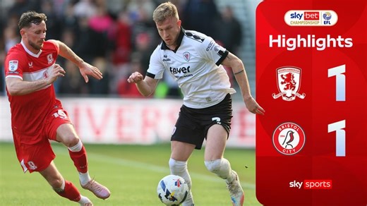 Middlesbrough 1-1 Bristol City: Adam Randell earns late point for Robins
