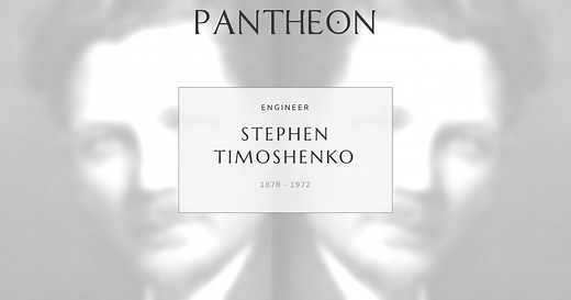 Stephen Timoshenko Biography | Pantheon