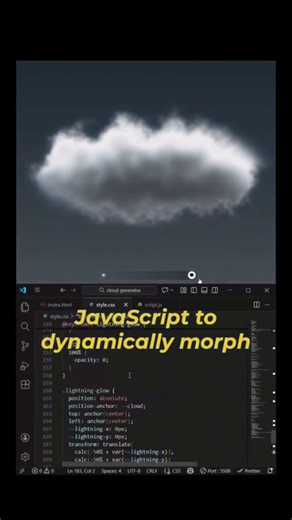 How to create Cloud Generator by using HTML, CSS and JAVASCRIPT in VS code.