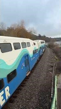 Sounder commuter rail train at Seattle’s Carkeek Park #bnsf #passengertrain #commuterline #seattle