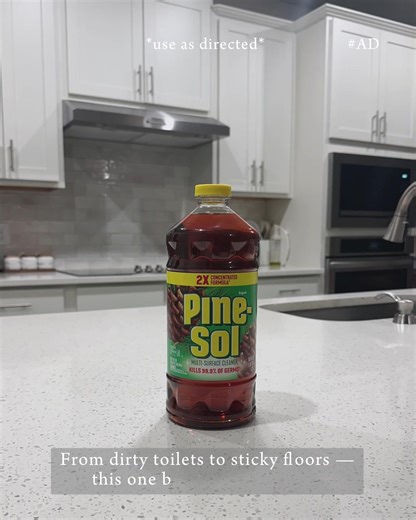 #ad I use @pinesol Multi-Surface Cleaner all over the house: fridge, counters, sink, even cabinet doors. One product, hundreds of uses. | Pine-Sol
