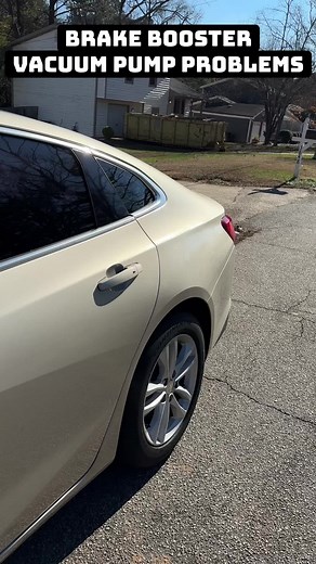 If your brake pedal get stiff on your malibu or equinox 9 times outta 10 its the brake booster air pump and not the actual brake booster #chevy #chevymalibu #brakebooster #brakes #brakeservice