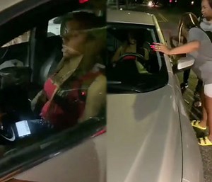 Drunk Chick Passed Out In Middle Of Traffic While Good Samaritans Try To Wake Her Up Before The Cops Came!