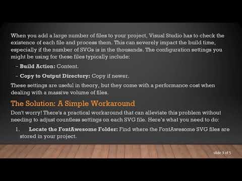 Boost Your Visual Studio Build Speed: The FontAwesome SVG Solution