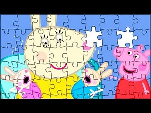 Peppa Pig Puzzle for Kids😝Robbie & Rosie Rabbit Jigsaw Puzzle. Video for Children. Peppa Smart Game