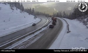 Overturned semi truck on I-90 on Lookout Pass. Parts of the truck or trailer have reportedly gone off the roadway and down an hill. Expect delays westbound on I-90. #NorthIdahoNews Post Sponsored By: Reliable Towing Reliable Towing “Reliable Towing, North Idaho’s Premier Towing Provider, One call we tow it all!” | North Idaho News