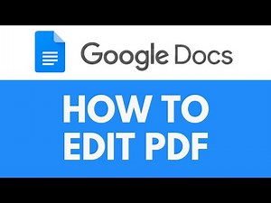 How To Edit PDF in Google Docs | Convert PDF to Google Docs | Google Docs Tutorial