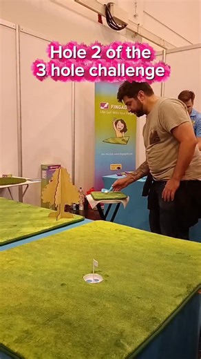 On paper it's a straightforward par 3 but the table gap gets in your head! #golf #fingagolf #spielessen2025 #spielessen2025releases | Fingagolf