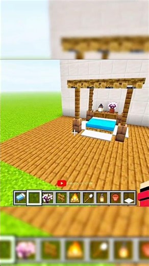 "Cozy Minecraft Bed Design 🔥 | Easy Aesthetic Bedroom Build Idea #Shorts" #minecraftideas