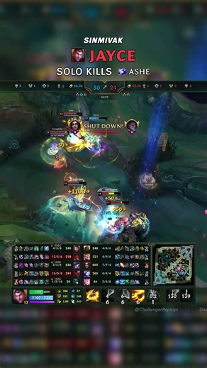 (Sinmivak) Jayce SOLO KILLS Ashe | EUW Grandmaster Patch 26.14 #shorts