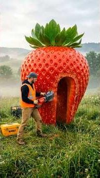 Turning a Giant Strawberry Into a Luxury Modern House!