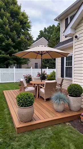 She turned old pallets into a stunning backyard deck 🤯🪵 || Craftora ai #ytshorts