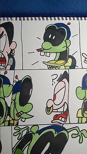 Fan-Made Sml Drawing short: Alien Jeffy threw up On Bully with Green Acid 👽☣️🟢