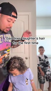 First time doing my daughter’s hair .. I tried lol #toddlerdad #toddlerlife #kidsbelike #familylife #reels #dadsbelike | MightyDuck