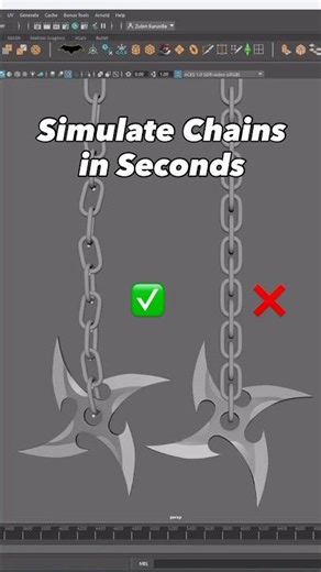 Create Realistic Chains in Seconds! #maya3d #3dmodeling #modeling #hardsurface #topology