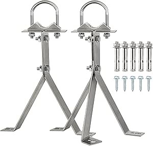 XRDS-RF Antenna Wall Mount - 10 Inch Heavy-Duty Stand Off Wall Mast Mount Windproof Mounting Bracket for TV Antenna Mast (2-Leg + 3-Leg)