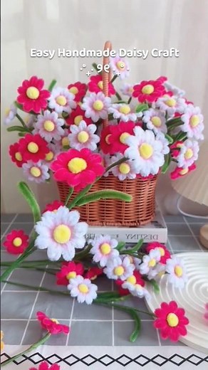 how to create daisy flowers with pipe cleaners | pipe cleaner crafts easy #giftideas #craftideas