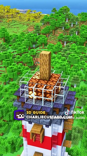 Minecraft Lighthouse Build Guide - No Mods Needed