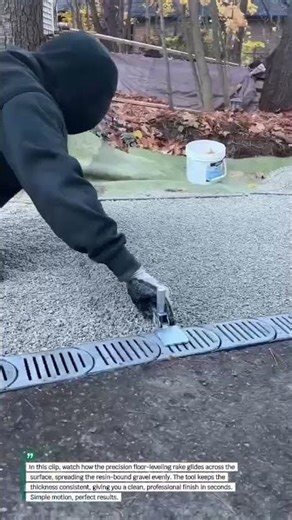 Perfect Gravel Leveling Trick Using Precision Floor Rake #DIY #Construction #Tools