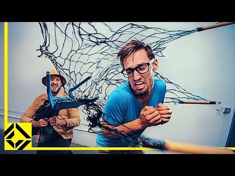 Nick Makes a Net Gun to Catch Friends