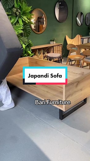 Inspirasi model sofa modern model japandi bisa untuk indoor / outdoor / cafe serasa di jepang serba kayu 😍