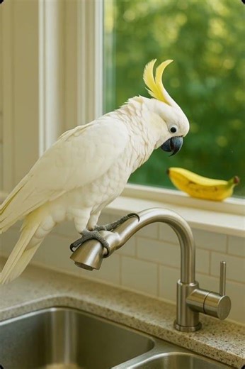 “Cute cockatoo” Sulphur-crested Cockatoo’s Funny Daily Moments—Caught Eating on a Park Bench!