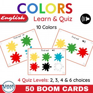 10 Colors Boom Cards for ESL, Special Ed  & Preschool