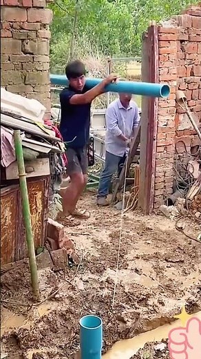 Installation process of deep well pipelines