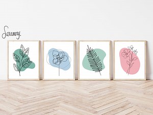 Minimalist Fauna & Flora - Wall Art Print - Etsy