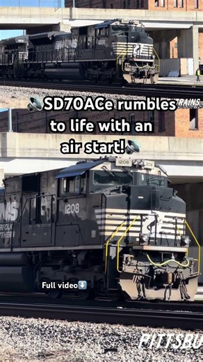 #sd70ace #airstart #dieselengine #norfolksouthern #emd #trainspotting #railfanning #heritageunit