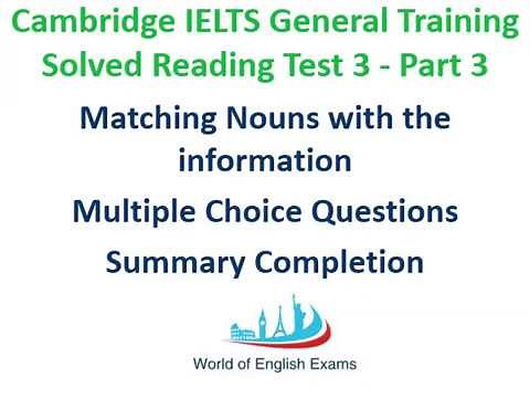 CAMBRIDGE IELTS 13 GENERAL READING TEST 3 PART 3