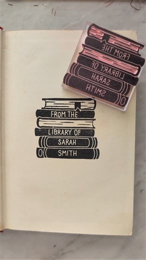 ✨ For the readers ✨ This return address stamp is now officially an "ex libris" stamp