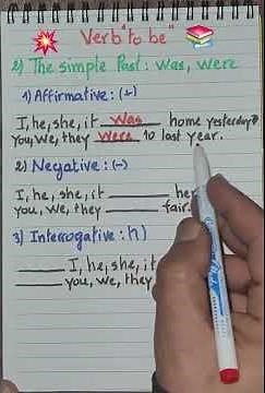 verb to be, past simple, all forms #english #تعليم