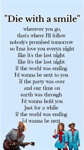 "Die with a smile" song lyrics 🎧🫀#songlyrics#trendingsong2025#diewithasmile#song
