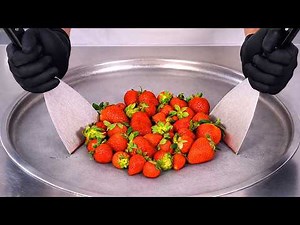 Strawberry - Ice Cream Rolls | ASMR