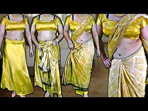 Saree Draping For Beginners || Saree Draping || Satin Saree ||
