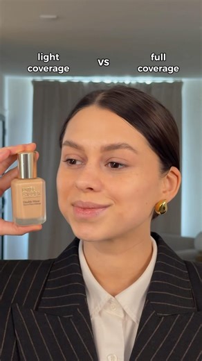 Light coverage VS. Full coverage? 🤎 Which side do you like more? #howto #makeup