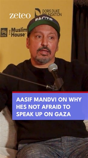 Zeteo on Instagram: "“What I'm dealing with is nothing compared to the daily lives of people in Gaza…” Actor and comedian @aasif explains why he can’t stay silent on Gaza, despite the possibility of being blacklisted for speaking out for Palestine. Watch the full interview at zeteo.com, link in bio. 2026 Sundance Film Festival. Recorded at The Muslim House®, produced by @mpachollywoodbureau with the support of @dorisdukefdn."