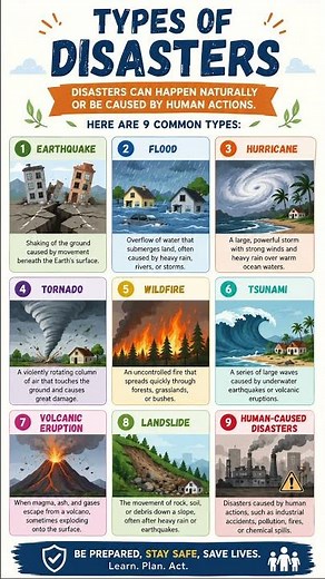 Types of Disasters | Natural & Man-Made Disasters #TypesOfDisasters #NaturalDisasters #disaster