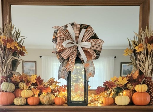 Leopard Print Pumpkin Fall Bow, Autumn Wreath Decor - Etsy