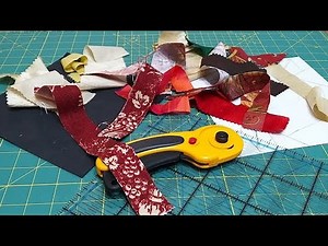 The birth of a flower from scraps of fabric. Crazy quilt rose with leaves for beginners.