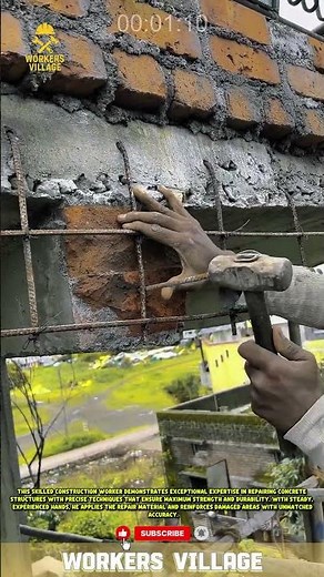 Expert Construction Workers Repair Concrete Structures with High Precision and Accuracy | Workers